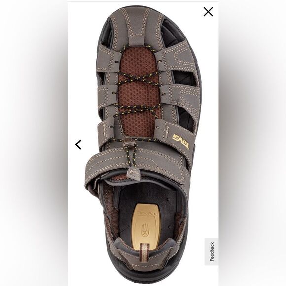 Teva Men’s Brown Forbay Leather Sandal Shoes 11 main image 5